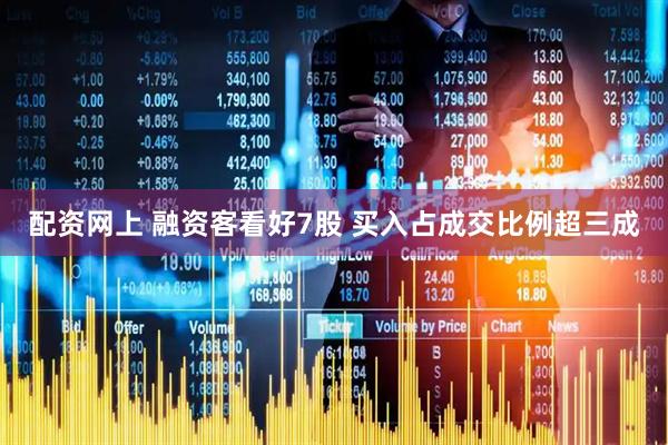 配资网上 融资客看好7股 买入占成交比例超三成