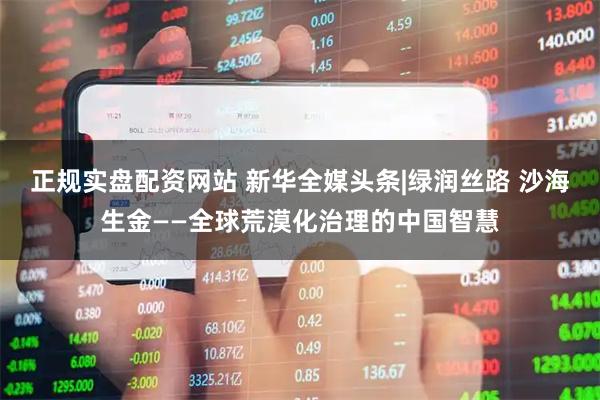 正规实盘配资网站 新华全媒头条|绿润丝路 沙海生金——全球荒漠化治理的中国智慧